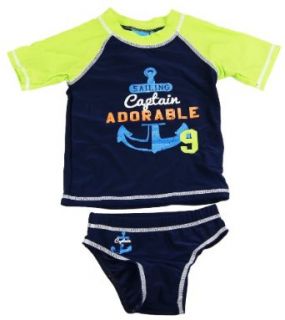 Number One Boys Toddler Boys 2 4T Navy Sailing Captain Adorable Rashguard Set: Clothing