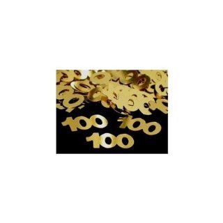 Gold Metallic Number 100 Confetti: Health & Personal Care