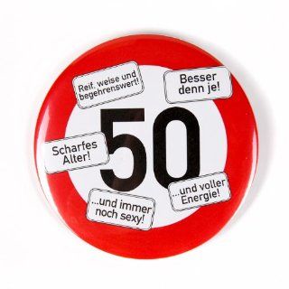 private signs Riesen Verkehrsschild Button zum 50. Geburtstag: Küche & Haushalt