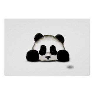 Cute Sad Baby Panda Print