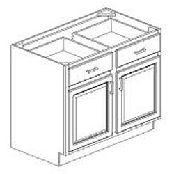 Cherry Stain/ Chocolate Glaze 42 inch Wide Base Cabinet Kitchen Cabinets