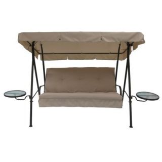 3 Person Patio Swing With Adjustable Canopy