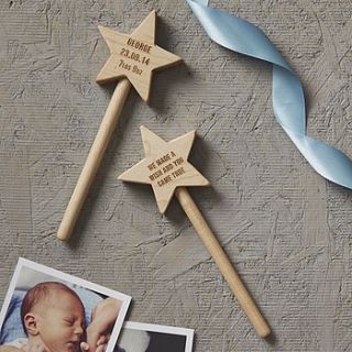 personalised baby keepsake star wand by sophia victoria joy