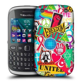 Head Case Designs Advocacies Sticker Happy Hard Back Case Cover For BlackBerry Curve 9320 Cell Phones & Accessories