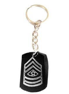 Army Military Officer Rank Sargeant Major Logo Symbol   Metal Ring Key Chain Keychain