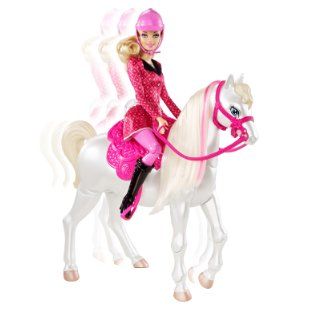 Barbie and Her Sisters in a Pony Tale Train and Ride Horse Playset: Toys & Games