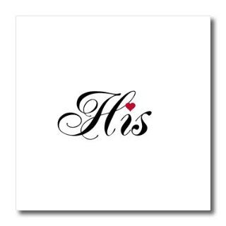 ht_112861_3 InspirationzStore His and Hers gifts   His   part of his and hers set   fancy cursive script text   romantic couple wedding anniversary   Iron on Heat Transfers   10x10 Iron on Heat Transfer for White Material: Patio, Lawn & Garden