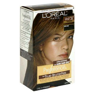 L'Oreal Paris Superior Preference Color Care System, Ultra Light Golden Brown UL63  Chemical Hair Dyes  Beauty