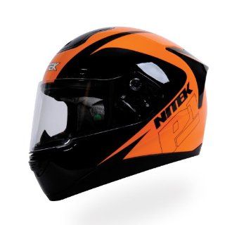 Nitek P1 Full Faced Motorcycle Street Helmet (Hi Viz Orange, XX Large): Automotive