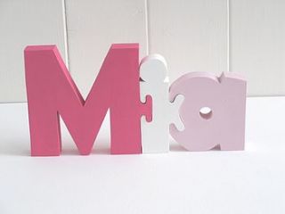 freestanding name puzzle by hamble & pops