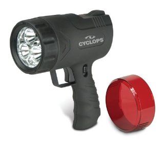Cyclops Sirius 9W Rechargeable 300 Lumens, Hand Held Spotlight, With a Ergonomically Designed Grip and a Trigger Pulse Switch, Featuring a Always on Lock Switch, and 3 High Power White LED's for Long Range and 6 White LED's for Immediate Area Use, 