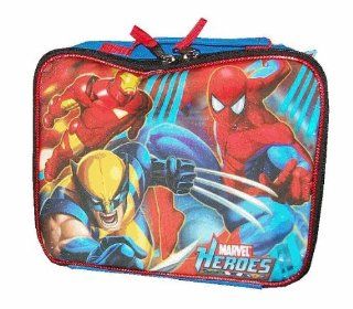 Marvel Heroes Insulated Lunch Box with Wolverine, Spiderman and Iron Man: Toys & Games