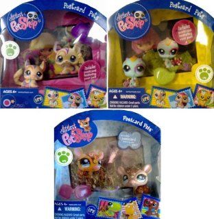 Littlest Pet Shop Postcard Pets Collection of 3   Chinchilla / Inchworm / Armadillo (ALL BRAND NEW): Toys & Games