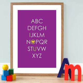 'abc heart' poster by a piece of ltd