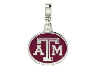 Texas A&M Aggies Collegiate Drop Charm Fits Most European Style Bracelets Including Chamilia, Zable and More. Highest Quality Bead Available and in Stock for Immediate Shipping. Officially Licensed Jewelry
