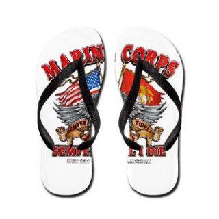 Artsmith, Inc. Men's Flip Flops (Sandals) Marine Corps Semper Fi Til I Die: Costume Footwear: Clothing