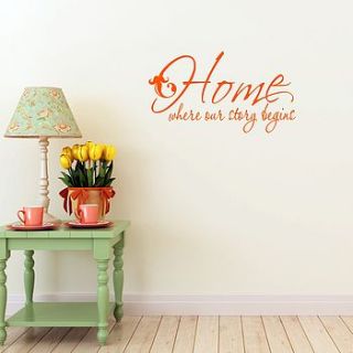 our story begins vinyl wall sticker by mirrorin