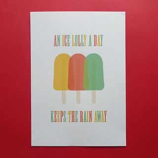 'an ice lolly a day' print by tea & ceremony