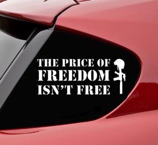 The price of freedom isn't free vinyl decal bumper sticker military army navy soldier gun usa pride: Automotive