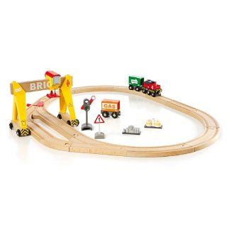 Brio Wooden Crane Train Set: Toys & Games