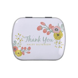 Pink Botanical Candy Tin Party Favors