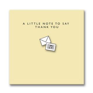 'a little note to say thank you' card by loveday designs