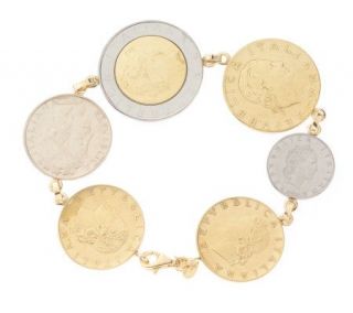 Italian Coin Bracelet 14K Gold —