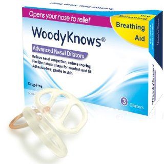 WoodyKnows Nasal Dilators for Breathing Aid, Anti Nasal Congestion, Snoring, Deviated Septums, Snore Stopper, Sleep Apnea Relief, Breathe Easy Right Free, Alternatives of Nasal Strips 3 Count (Medium): Health & Personal Care