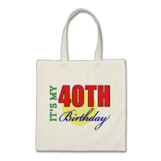 Fun 40th Birthday Party Gifts Canvas Bags