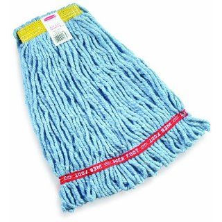 Rubbermaid Web Foot Shrinkless Wet Mop, 1" Headband, Blue: Industrial & Scientific