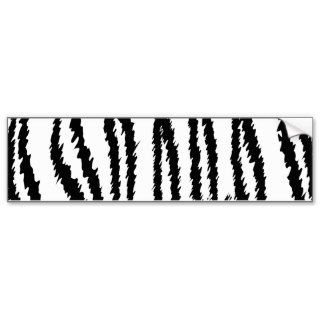 Black and White Tiger Print. Tiger Pattern. Bumper Stickers