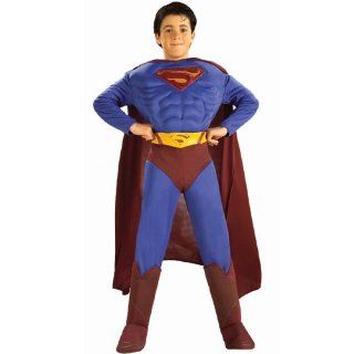 Lets Party By Rubies Costumes Superman Returns Deluxe Muscle Chest Child Costume / Red/Blue   Size Medium : Other Products : Everything Else