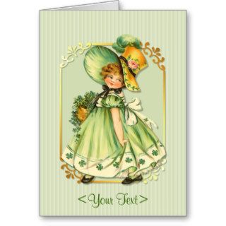 Irish Shamrock Stroll   Personalize Greeting Cards