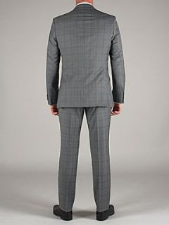 Grey teal check suit Grey