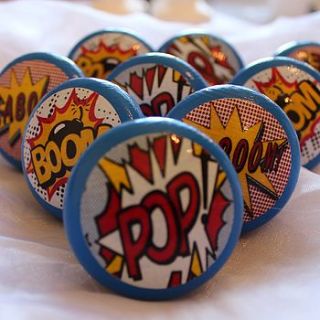 pop art door or drawer knob by surface candy