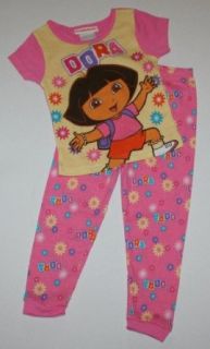 Nickelodeon Toddler Girl's Dora the Explorer 2 piece Pajama Set (3T): Infant And Toddler Pajama Sets: Clothing
