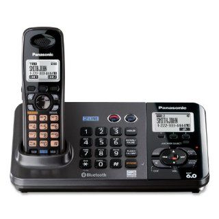 Panasonic KX TG9381T 2 Line Expandable Cordless Phone and Answering System, Metallic Black, 1 Handset : Cordless Telephones : Electronics