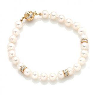Imperial Pearls 6.5 7mm Cultured Freshwater Pearl Bracelet with 14K Gold and 0.