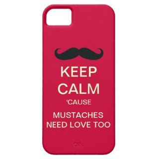 Keep Calm Mustaches Need Love iPhone 5 Case