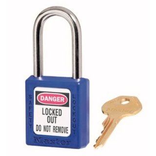 Master Lock 410KABLU2KEY Safety Series Padlock for Lockout/Tagout Applications, Blue: Industrial Lockout Tagout Keyed Padlocks: Industrial & Scientific