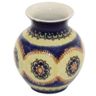 Vase   Blumenvase   Keramikvase   *TOP NEU* wunderschne Vase handbemalt und getpfert   Hhe: 16 cm   &#216 ca. 12cm: Küche & Haushalt