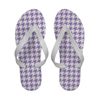 Soft Purple Houndstooth Pattern Flip Flops
