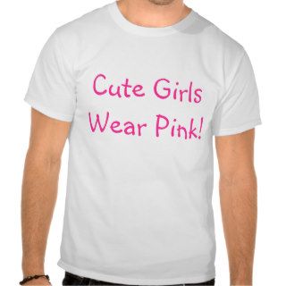 Cute Girls Wear Pink T shirt