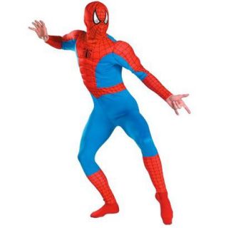 Mens Spider Man Muscle Chest Red/Blue Costume  