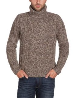 Henry Cotton's Herren Pullover, Zopfmuster 220129227001 Pullover, Gr. 48 (M), Mehrfarbig (beigebraun 286): Bekleidung