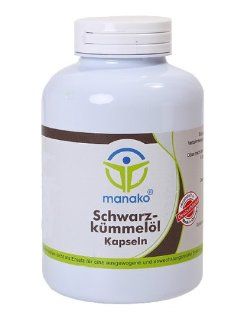 Manako Schwarzk�mmel�l Kapseln 400 St�ck, 1er Pack (1 x 272 g): Lebensmittel & Getrnke