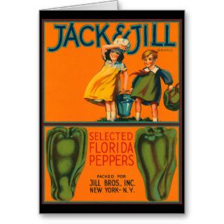 KRW Vintage Jack and Jill Peppers Crate Label Cards