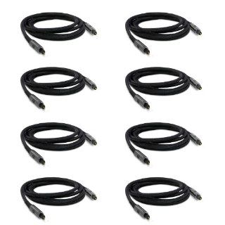 Nyrius NWOC500 High Performance Digital Audio Optical Toslink Cable (6 Feet) for Receiver, HDTV, Blu ray, DVD, Dolby Digital, DTS, XBOX360, PS3, Satellite/Digital TV Set top box   Bonus Pack of 8: Electronics