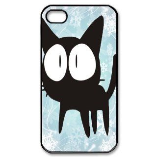 Alicefancy Cartoon Iphone 4 & 4s Cover Case Black Cat For Personalized Design Iphone 4 & 4s Shell Case YQC10221: Cell Phones & Accessories