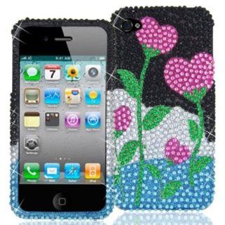 DECORO FDIP4IM251 Premium Full Diamond Protector Case for Apple iPhone 4/4S   1 Pack   Retail Packaging   Sweet Heart: Cell Phones & Accessories